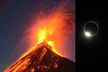 Fuego Guatemala Eclipse Mexique