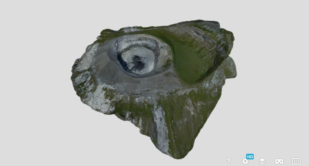 Modelisation 3D cratère Ol Doinyo Lengai