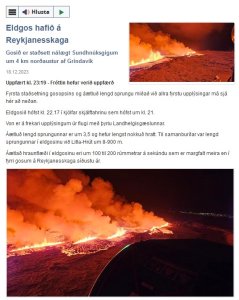 éruption Islande Nord Est Grindavik