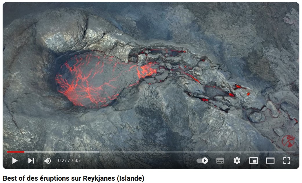 Best of video des éruptions volcaniques de Reykjanes (Islande) 2021-2023