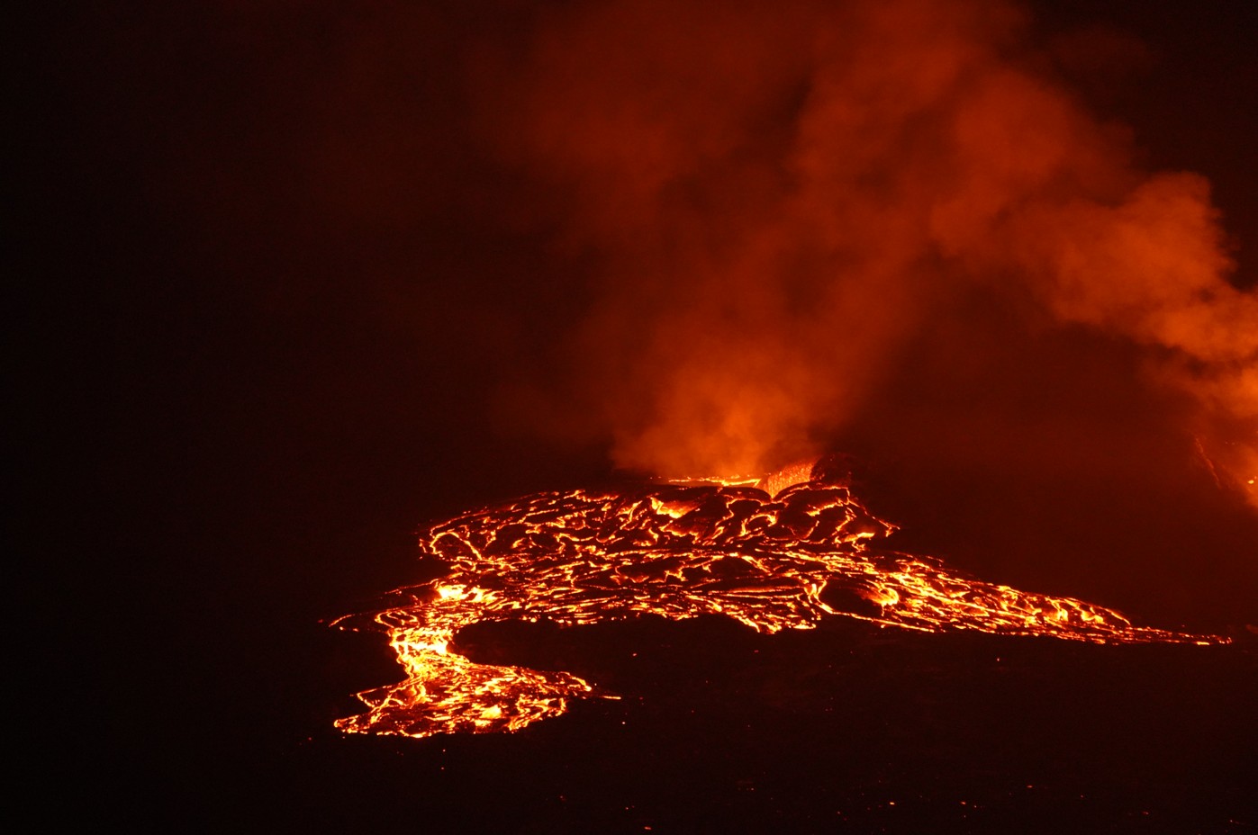 Hawai - Kilauea - Eruption - débordement & coulées de lave