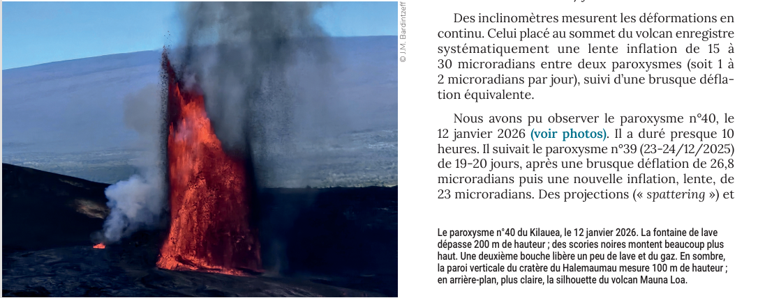 Bardintzeff J.M. et Chermette S. (2026) - À Hawaii, le Kilauea en éruption. Terre et sciences, 6, 6-7.